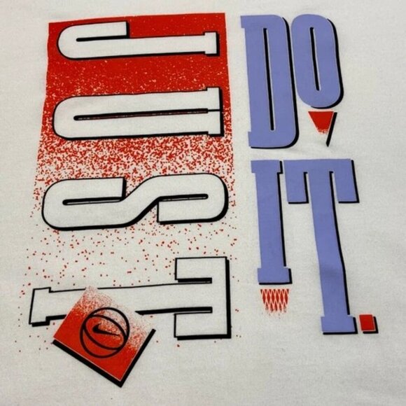 NIKE Dri-Fit Tee Men's Large White Standard Fit Just Do It Logo Short Sleeve NWT - Picture 11 of 12